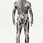 Scary Halloween Costumes Death Skeleton Full Coat