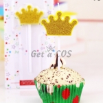 Birthdays Decoration Golden Color Crown Candle