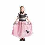 50s Retro Pink Poodle Girl Costume