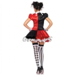 Women Halloween Costume Circus Clown Cosplay Clothes