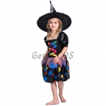 Kids Halloween Costumes Witch Dot Dress