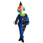 Clown Halloween Costume Blue Wave Point