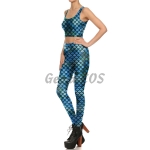 Women Halloween Costumes Fish Scales Pattern Suit
