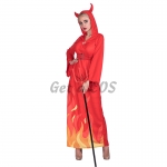 Women Halloween Costumes Flame Demon Dress