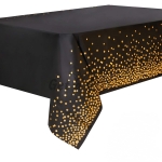 Disposable Black Gold Tableware Tablecloth