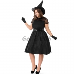 Plus Size Black Gauze Witch Costume