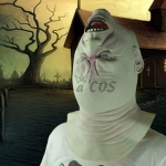 Halloween Supplies Downside Ghost Mask