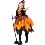 Orange Witch Girl Costume