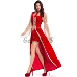 Adult Halloween Costumes Big Red Hollow Heart-shaped Queen Dress Sexy Style