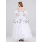 Halloween Costume Alice In Wonderland White Queen Anne Hathaway Dress