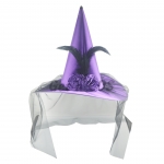 Halloween Decorations Gauze Female Witch Hat