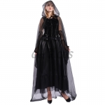 Witch Costume Black Cape Dress