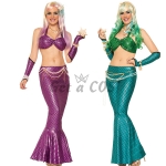 Sexy Halloween Costumes Long Skirt Mermaid Suit