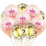 Birthday Balloons Transparent Sequins Mash Up