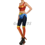 Women Halloween Costumes Wonder Woman Print Suit