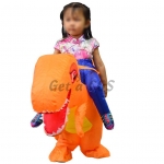 Inflatable Costumes Baby Orange Riding Dinosaur