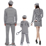 Striped Parent-child Prisoner Family Costume