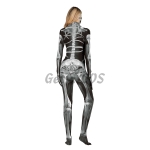 Scary Halloween Costumes 3D Skeleton Jumpsuit