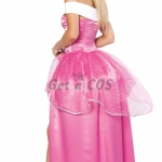 Women Halloween Costumes Princess Dress Pink Bridal Gown