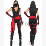 Women Halloween Costumes Masked Ninja Game Uniform