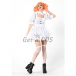 Halloween Costumes Clown Vampire Ghost Doll White Dress