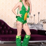 Sexy Halloween Costumes Siamese Green Frog Suit