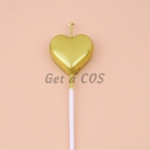 Birthdays Decoration Gold-Plated Heart Candle