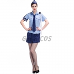 Halloween Costumes Blue Sexy Policewoman Suit
