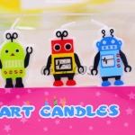 Birthdays Decoration Robot Smokeless Candle