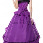 Women Halloween Costumes Palace Purple Dress