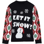 Christmas Sweater Cute Snowman Pattern