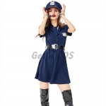 Blue Policewoman Uniform Costume