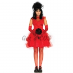 Scary Halloween Costumes Red Ghost Bride Dress