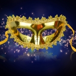 Halloween Decorations Golden Half Face Mask