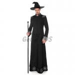 Halloween Costume Black Classic Wizard Prophet Robe