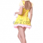Women Halloween Costumes Yellow Bear Princess Dress