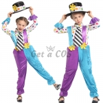 Cute Clown Costume Colorful Suit