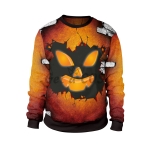 Scary Halloween Costumes Pumpkin Head Sweatshirt
