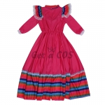 Mexican girl Rose Red Swing Dress Kids Costume