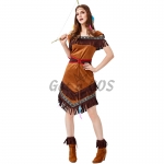 Women Halloween Costumes Aboriginal Archer Tassel Style