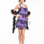 Women Halloween Costumes 1920s Disco Tassel Dress