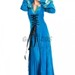 Halloween Costumes Blue Court Corset Dress
