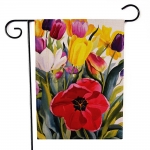 Garden Flags Oil Painting Style