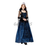 Halloween Costumes Vampire Blue Enchantress Queen Court Dress