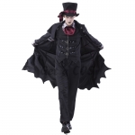 Couples Halloween Costumes Vampire Devil Black Gentleman Clothes