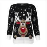 Christmas Sweater Red Deer Pattern