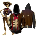 Skeleton Costumes For Adults Kids Straw Hat