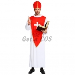 Priest Costumes Red Cross Printing