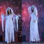 Zombie Halloween Costumes Bloodstained Bride Dress