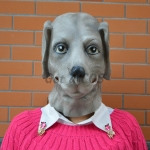 Halloween Mask Grey Dog Headgear